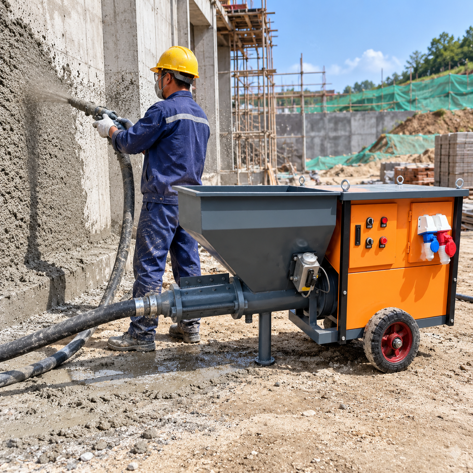 Construction Wall Plastering Machine Cement Gypsum Putty Spraying ...