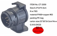 Adaptateur électrique OEM 13 à 7 broches pour remorque, facile à utiliser, pour véhicules européens, avec câble d'extension et prise