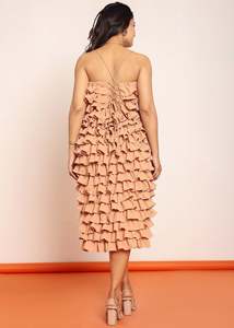 Vestido maxi con estampado floral color marfil, vestidos casuales para mujer con tela ligera, silueta fluida y ajuste cómodo. - Product Image 3