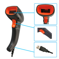 Cable de escáner de código de barras láser portátil 1D lector de código de barras de mano de largo alcance Cable USB para Cable de sistema POS y gestión de inventario