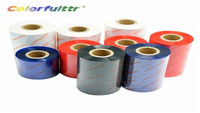 300mtr Wash Resin Purple Barcode Garment Care Labels Transfer Ribbon Kompatibel Thermal Transfer Tahan Lama