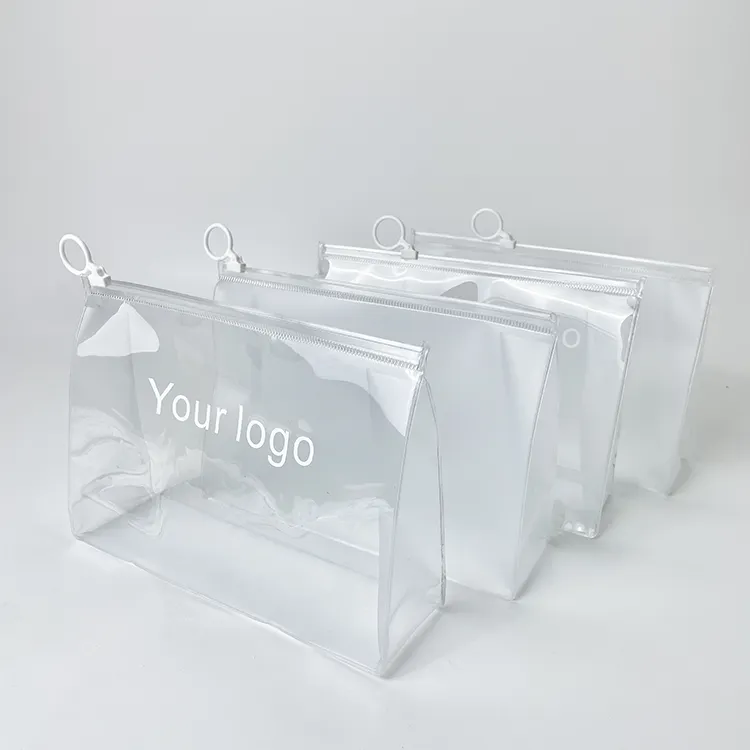 Nuovo Design prezzo di fabbrica impermeabile trasparente in PVC, custodia cosmetica da viaggio stampata, borsa per il trucco da toilette