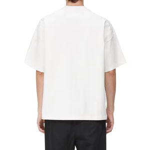 Camiseta personalizada caliente para hombre 100% algodón pesado de gran tamaño Drop Shoulder Streetwear en blanco Boxy Fit Crop T Shirt para hombres - Product Image 3