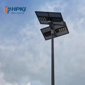 Hepu IP66 50W-180W <b>Powered</b> Integrated LED <b>Solar</b> Street Light with Battery Waterproof Aluminum Body for Outdoor Roads - Product Image 3