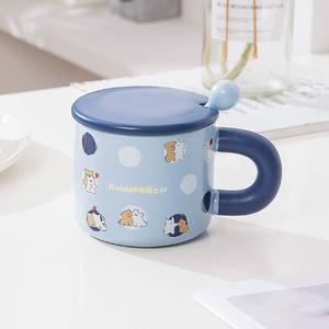 High Quality Custom Modern <b>Cute</b> Cartoon <b>Bear</b> Rabbit Dog Office Drinking Stoneware Ceramic Mug Business Gifts Reusable Food Safe - Product Image 4