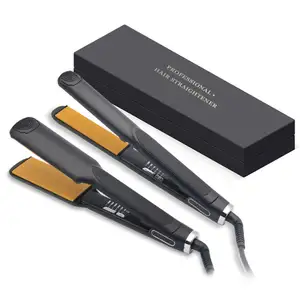 Fer plat de marque privée en gros <span class=keywords><strong>450</strong></span> <span class=keywords><strong>Fahrenheit</strong></span> 1/4 plaques de titane nano lisseur de cheveux ionique numérique - Product Image 1