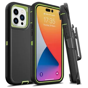 Funda Protectora Resistente CHAOYIDIAN para <span class=keywords><strong>iPhone</strong></span> 17 16 15 14 Plus <span class=keywords><strong>13</strong></span> 12 Pro Max, con Clip para Cinturón, a Prueba de Golpes - Product Image 1