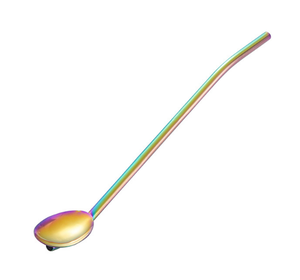 DFC308 Paille à boire réutilisable en métal colorée avec cuillère, en acier inoxydable 304 - Product Image 5