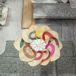 Productos Artesanales, Abanico de Boda Personalizado, Abanico Natural de Ratán Rectangular, Decoración Rústica Art Deco, Boho Chic, Decoración de Granja, Regalo para Fiestas - Product Image 3