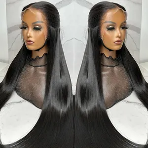 Wholesale 30 Inch Straight Human Hair Wig 13X4 13X6 HD Full Lace Front Glueless Wig Raw HD Lace Frontal Straight Wigs Vendors