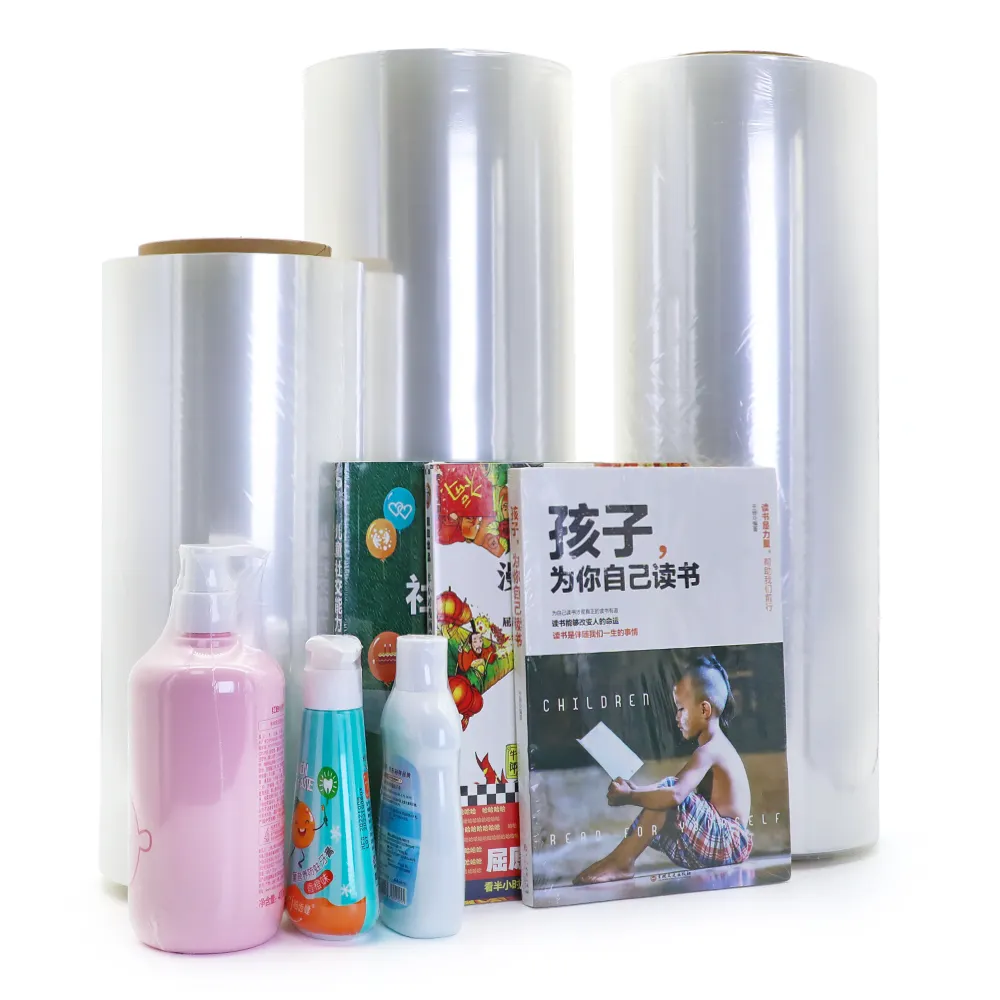 Manufacture outstanding tear resistance pof printed shrink film for wrapping plastic or glass bottles