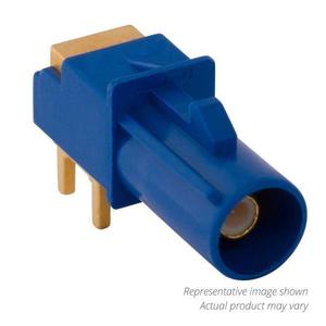 FA1-<strong>NDRP</strong>-PCB-6A FAKRA GEN 1 PCB Through Hole Right Angle Plug 50 Ohm D Code - Product Image 1