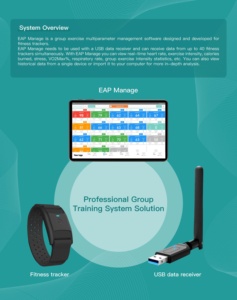 Moniteur de fréquence cardiaque Smart Team Fit Plus Gym Training Ring, étanche IP67, charge sans fil, système d'entraînement de gym EAP E - Product Image 5