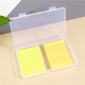 Rectangular Transparent Plastic Storage Box 18x11x3cm Double Buckle Cover Office Organizer - Product Image 2