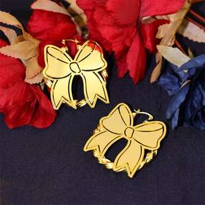 个性化定制卡通人物扭耳环定制名称竹圈耳环女女孩定制圈耳环 - Product Image 4