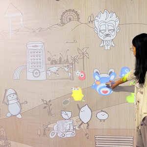 Chạm vào màn hình video kỹ thuật số tường tương tác Radar cảm ứng tường - Product Image 2