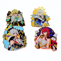 Personnage d'anime épingles en émail doux badges en métal personnalisation prix d'usine imprimé UV