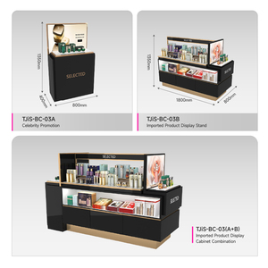 Muebles Personalizados para Tiendas de Cosméticos con Iluminación LED, Serie Eco-Friendly <span class=keywords><strong>Gold</strong></span> Rush, Diseño Interior para Tiendas de Maquillaje, Stands de Exhibición - Product Image 5