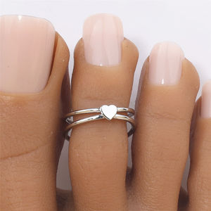 Gold Plated Adjustable <b>Ring</b> Set Heart Zircon Geometric <b>Stack</b> <b>Rings</b> Beach Wedding Party Jewelry Gift For Women - Product Image 3