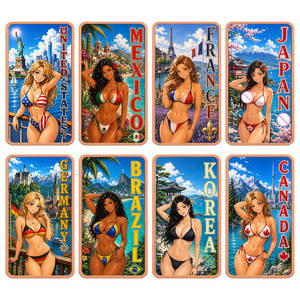 Vente en gros de lingots de cuivre 1oz .999 fin, imprimés couleur UV, 8 styles drapeaux nationaux, motifs bikini et beauté, pour collection, souvenir et cadeau - Product Image 1