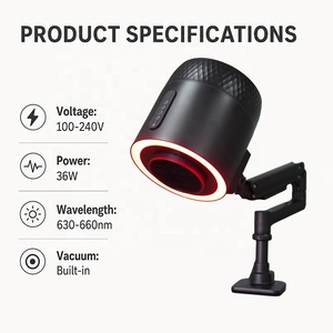 Lampe à lumière rouge ergonomique 2030 AT-NDC-025 <span class=keywords><strong>PLUS</strong></span>-RED, confortable à utiliser, active la circulation et revitalise les peaux fatiguées - Product Image 2