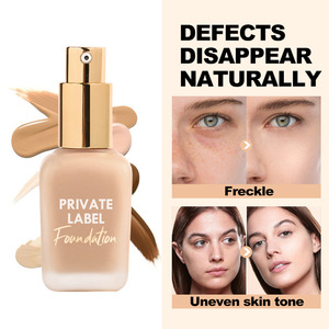 Maquillage pour le visage de marque privée Fond de teint mat à couverture complète Maquillage imperméable longue durée Fond de teint liquide correcteur éclaircissant - Product Image 2
