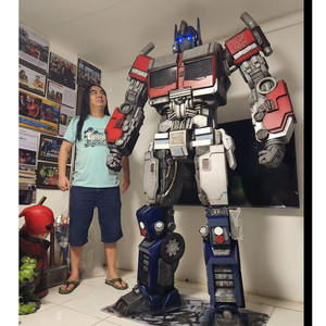 ขายดี! รูปปั้นทรานส์ฟอร์เมอร์สขนาดใหญ่ ออพติมัส ไพรม์ ขนาดเท่าคนจริง หุ่นยนต์ขนาดเท่าคนจริง ประติมากรรมไฟเบอร์กลาส ของตกแต่งบ้าน - Product Image 1