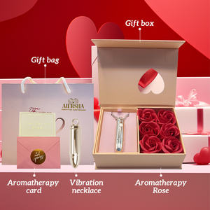 Aiersha <span class=keywords><strong>Set</strong></span> Regalo Erotico di Lusso per San Valentino con Collana Vibrante in Silicone e Lega di Alluminio 100% Impermeabile - Product Image 2