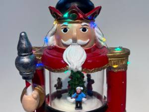 Globe de neige musical LED personnalisé en usine, décoration de Noël en résine avec son et lumière, OEM MOQ 300 - Product Image 3