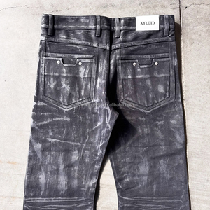 Jeans de mezclilla vintage de algodón personalizados al por mayor para hombre, de alta calidad, lavados, corte bootcut, estilo cowboy, con efecto encerado - Product Image 4