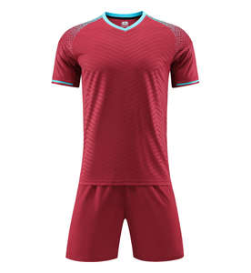 Envío <span class=keywords><strong>Gratis</strong></span> Transpirable Manga Corta Color Rojo Blanco Uniforme de Fútbol Camisetas de Fútbol para Verano - Product Image 5
