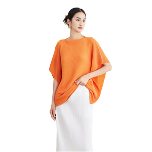 เสื้อเชิ้ตพลีท Miyake สำหรับผู้หญิง สไตล์ลำลอง ผลิตโดยโรงงาน ODM ทรงหลวม ไซส์ใหญ่ ผลิตจากผ้าโพลีเอสเตอร์ทอ เหมาะสำหรับฤดูใบไม้ผลิ - Product Image 1