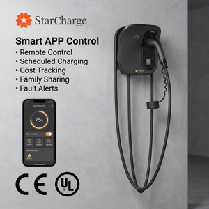 Estación de Carga para Vehículos Eléctricos Starcharge Artemis CE UL 7kW 11kW 22kW IP65 con Carcasa de PC+ASA, Control Remoto por Aplicación Inteligente, Uso Doméstico, Tipo 2 AC - Product Image 1