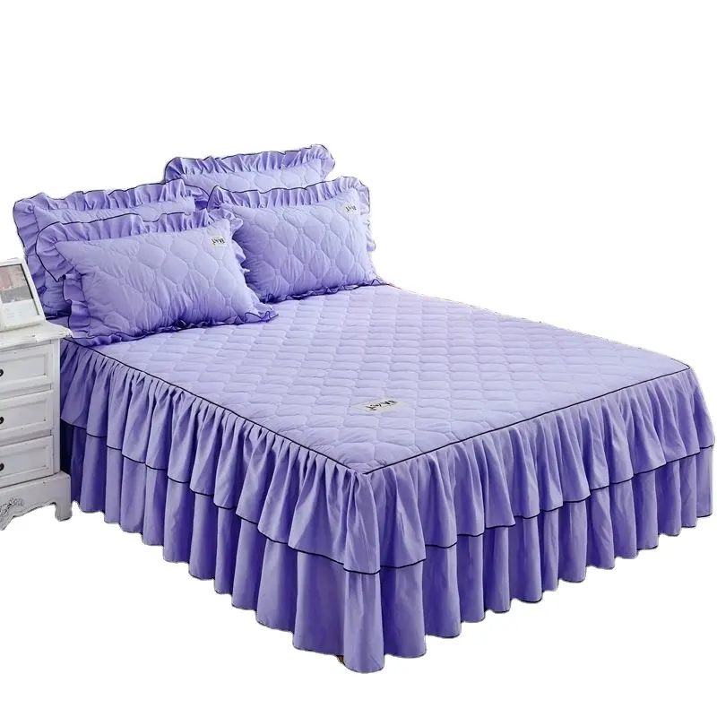 Veel Gebruikt Gemaakt In China Custom Duurzame Mode 100% Polyester Bed Rok Set