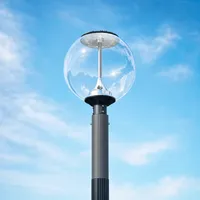 Lampe LED extérieure moderne pour poteaux de jardin, économe en énergie, IP65, alimentation CA et solaire