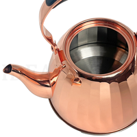 Cuisinière à gaz en métal avec revêtement or rose OEM/ODM théières en acier inoxydable bouilloire arabe pour café et thé