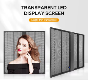 จอแสดงผล LED แบบโปร่งใสสำหรับหน้าต่างกระจกห้างสรรพสินค้า  หน้าจอโฆษณาความละเอียด 1080P ความสว่าง 5000cd กันน้ำระดับ IP65 - Product Image 1