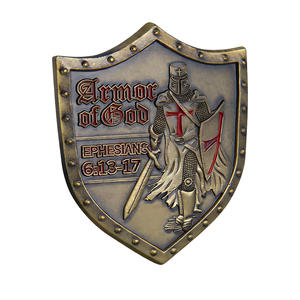 在庫あり エペソ人への手紙 聖書 亜鉛合金 記念コイン 精神の盾 装飾 高品質 レトロ工芸 キリスト教信仰の贈り物 - Product Image 2