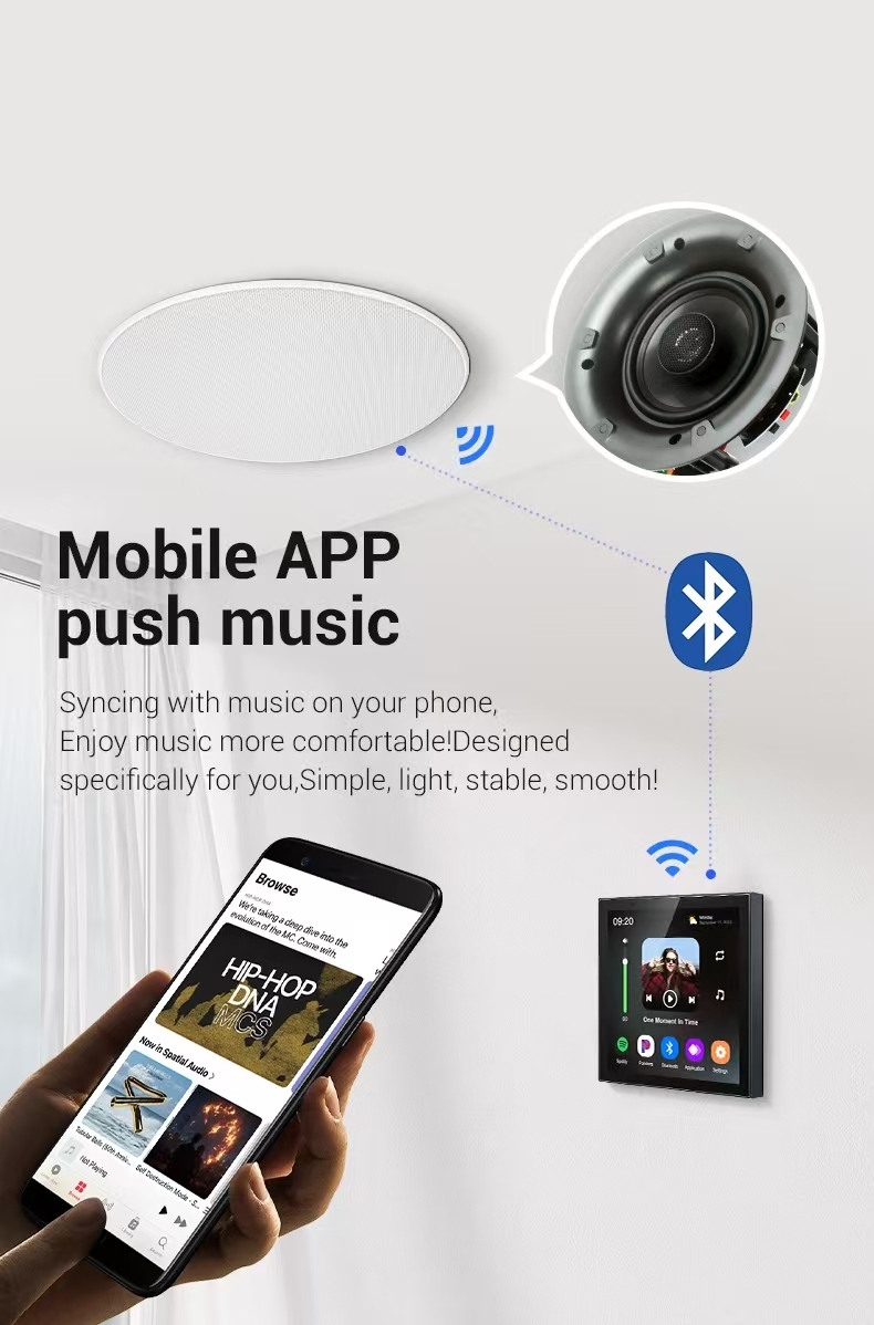 LUONA Tuya Smart Life 86N 4 Inch IPS Smart Screen for Gateway Panel Music Center with Built-in Amplifier for Home · image 3
