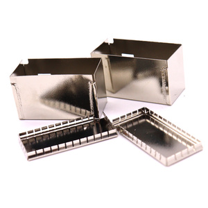 Boîte de protection rfid en étain pour estampage de haute précision, bouclier RF, étui de protection en métal, pour service d'estampage en PCB