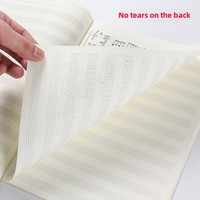 Carnet de musique A3 16K avec couverture en papier pour piano, cahier de pratique musicale pour étudiants, journal de composition personnalisé