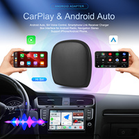 Podofo Android 4GB+64GB Smart Wireless Carplay Android Auto Adapter 4G Sim Card YouTube Netflix Kustomisasi USB-C Plug and Play