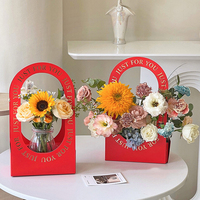Bouquet de fleurs pour bricolage Paniers carrés en papier pour fleurs Boîte d'emballage cadeau Paniers en gros Boîtes à fleurs pour arrangements