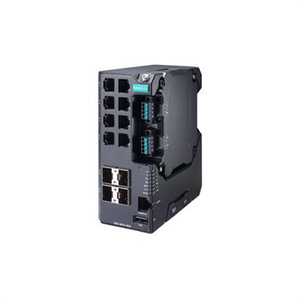 Commutateur industriel géré Moxa EDS-G4012-4GC-LV-T, 8 ports 10/100 Mbps, prise en charge VLAN, commutateur de réseau central - Product Image 1