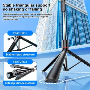 Trépied stable de 1708 mm, bâton de selfie extensible, support de téléphone pour téléphone portable 360 °   Prise de vue panoramique F16 pour Iphone <span class=keywords><strong>Xiaomi</strong></span> - Product Image 3