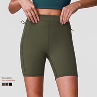Shorts de compression personnalisés pour le cyclisme et la course à pied, pour femmes, avec effet push-up, haute élasticité, pour l'entraînement sportif et le marathon, avec poche arrière