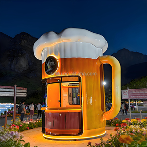Nuovo Design Chiosco Bar Mobile a Forma di Boccale Gigante per Birra, Food Truck Accattivante in Acciaio Zincato per <span class=keywords><strong>Pub</strong></span> ed Eventi - Product Image 3