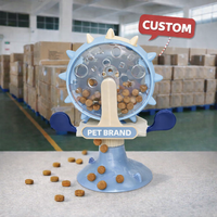 Comedero Giratorio para Gatos con Función de Dispensación de Alimentos, Base de Succión y Construcción de Plástico de Grado OEM, Listo para Cumplir con las Normas