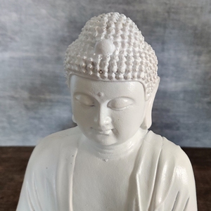 Adornos de Buda de resina de jardín al por mayor estatuas de Buda sentado de resina blanca <span class=keywords><strong>estilo</strong></span> <span class=keywords><strong>Zen</strong></span> decoración del hogar - Product Image 4