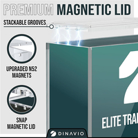 Boîtier de protection magnétique empilable en acrylique épais de 8 mm pour boîte d'entraînement Elite (ETB) personnalisé OEM, protection UV à 98 %, vente en gros